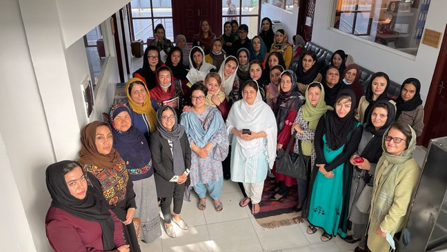 Refugee women at one of our workshops